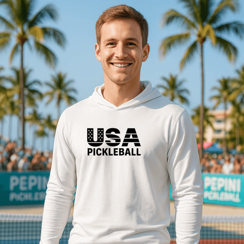 USA Pickleball Stripes & Stars Performance Shirt – Short Sleeve, Long Sleeve & Hoodie